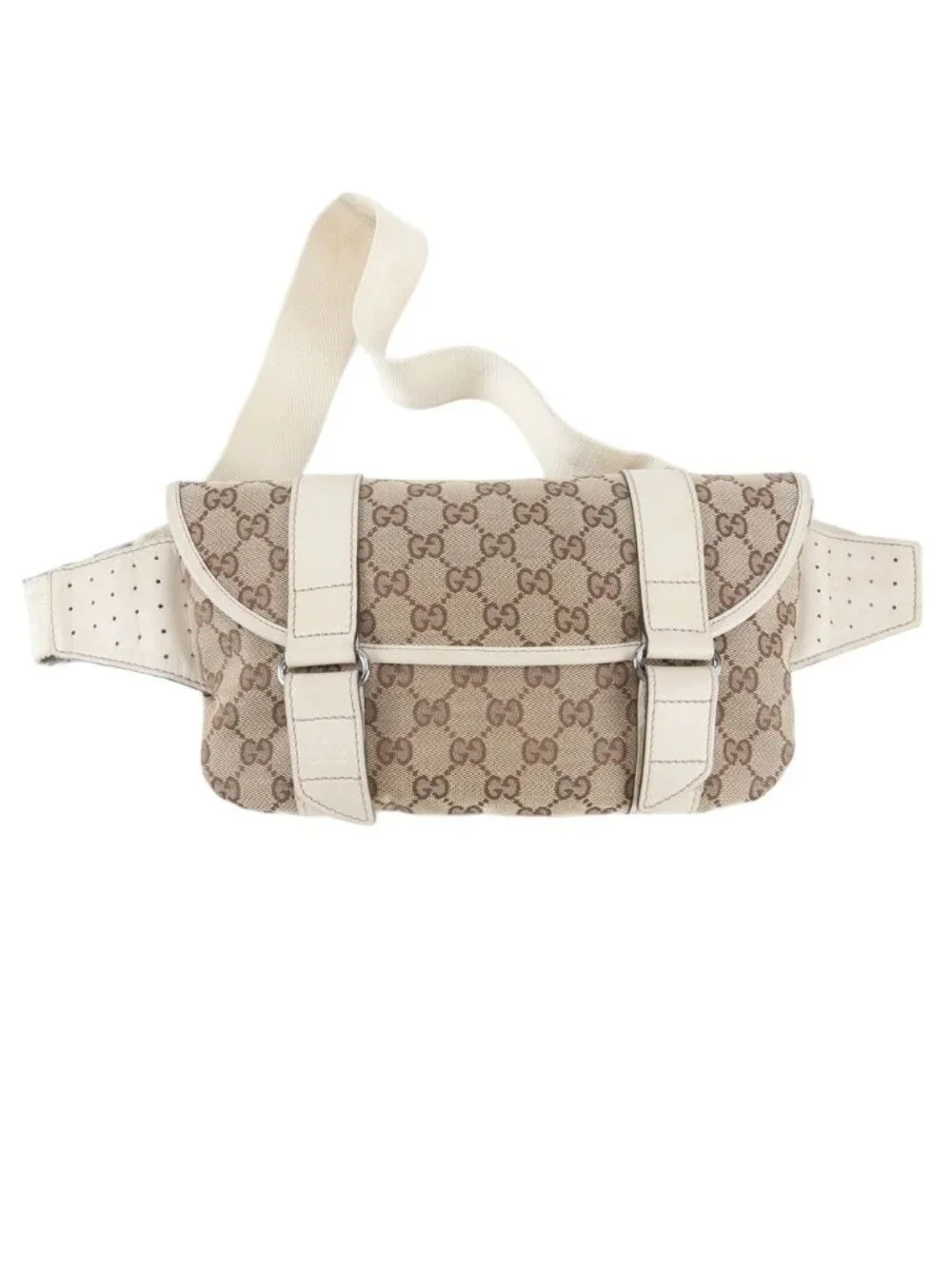 Gucci GG Canvas 2-Way Belt Bag Crossbody Waist Pouch